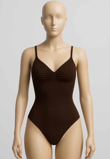 Body Modelator Tanga cu Bretele Subțiri Reglabile,Culoare Bordo,Engros